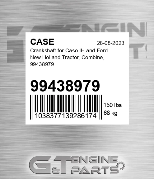 99438979 Crankshaft For Ih And Ford New Holland Tractor, Combine,