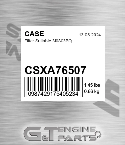 CSXA76507 Filter Suitable 3i0803bq