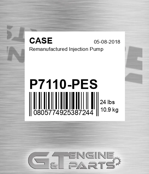 P7110-PES Remanufactured Injection Pump for CASE