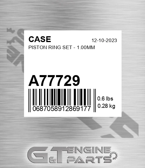 A77729 Piston Ring Set - 1.00mm