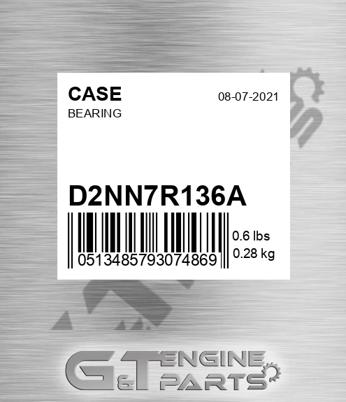 D2NN7R136A Ball Bearing for CASE