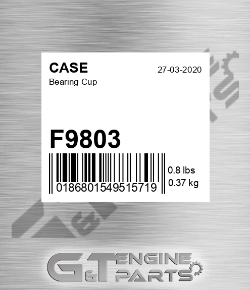 F9803 CASE Bearing Cup