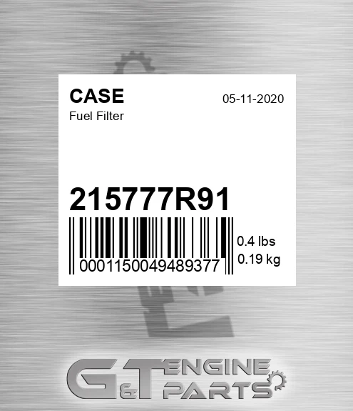 215777R91 Fuel Filter