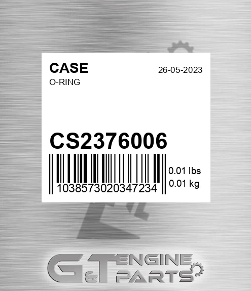 CS-237-6006 CASE O-ring