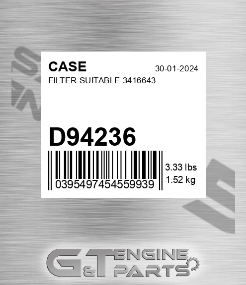 D94236 CASE Filter Suitable 3416643
