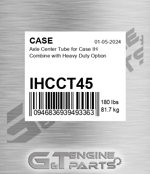 IHCCT45 Axle Center Tube For Ih Combine With Heavy Duty Option
