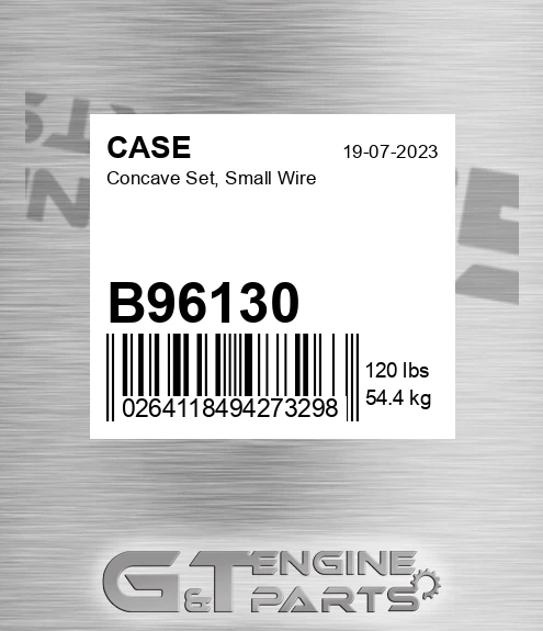 B96130 CASE Concave Set, Small Wire