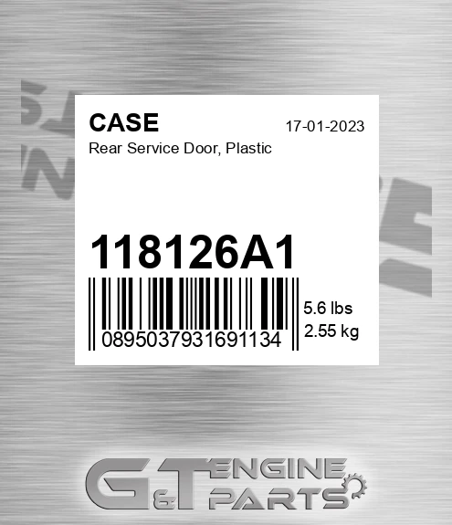 118126A1 Rear Service Door, Plastic