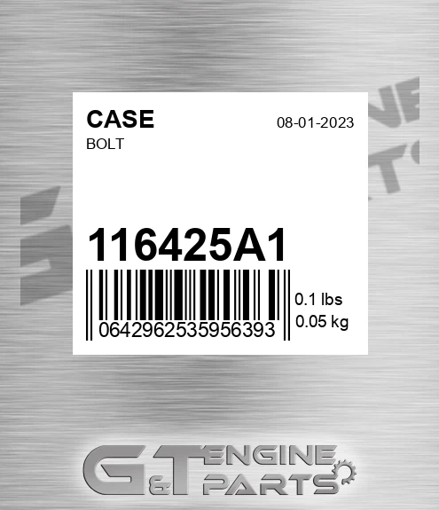 116425A1 Bolt
