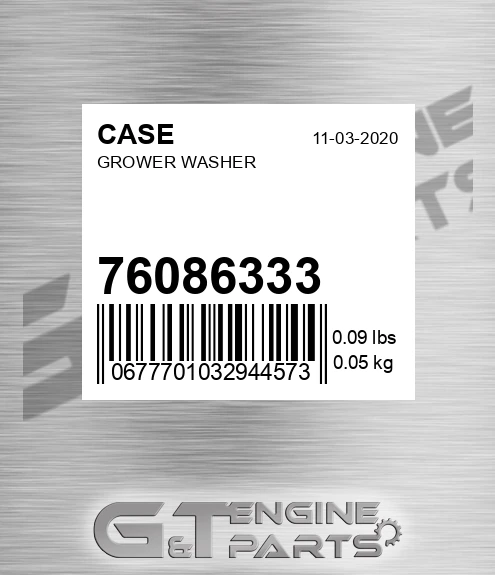 76086333 Grower Washer