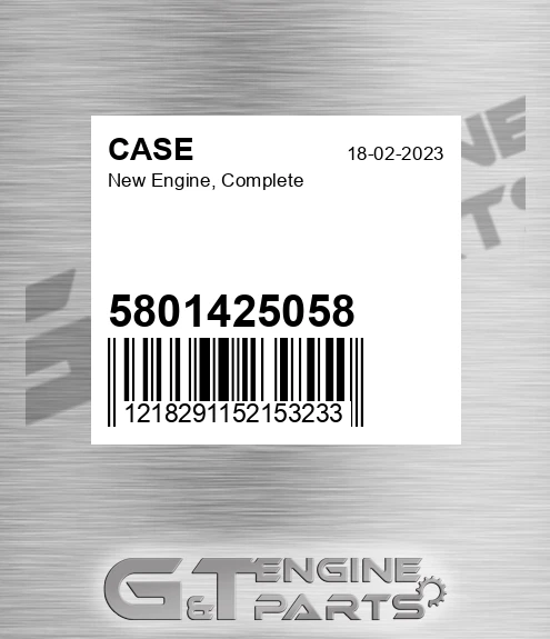 5801425058 CASE New Engine, Complete