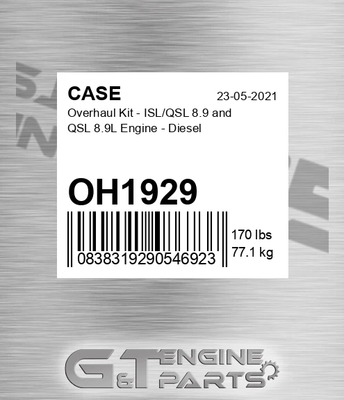 OH1929 Overhaul Kit - Isl/qsl 8.9 And Qsl 8.9l Engine - Diesel