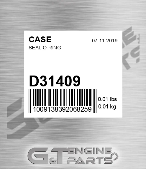 D31409 Seal O-ring