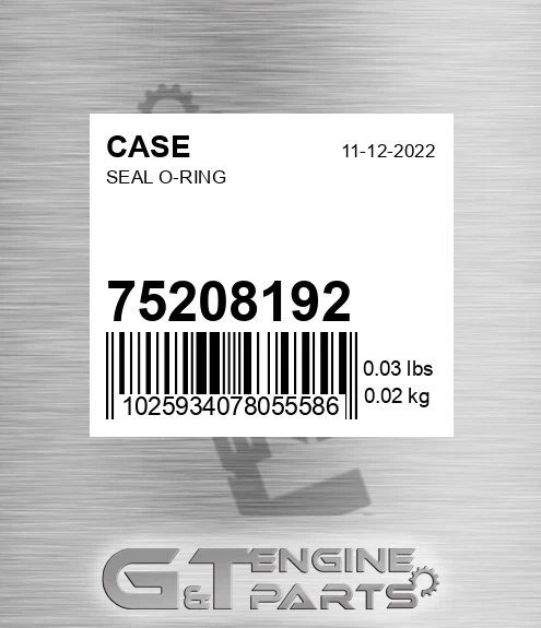 75208192 Seal O-ring