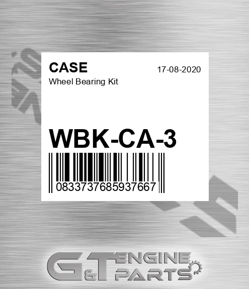 WBK-CA-3 CASE Wheel Bearing Kit