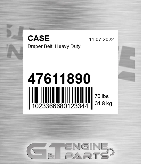 47611890 CASE Draper Belt, Heavy Duty