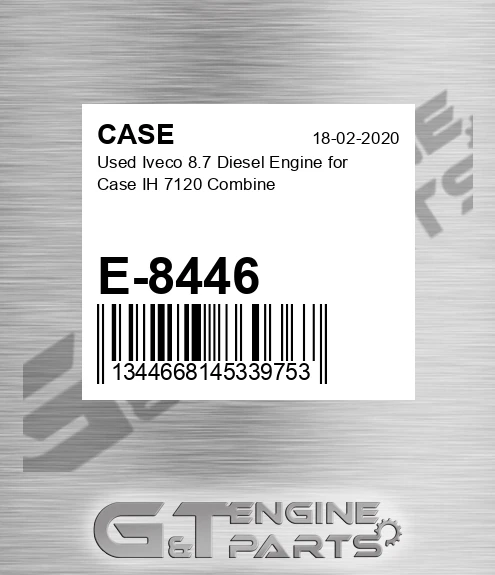 E-8446 Used Iveco 8.7 Diesel Engine For Ih 7120 Combine