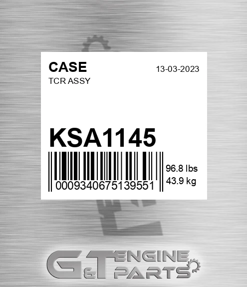 KSA1145 CASE Tcr Assy