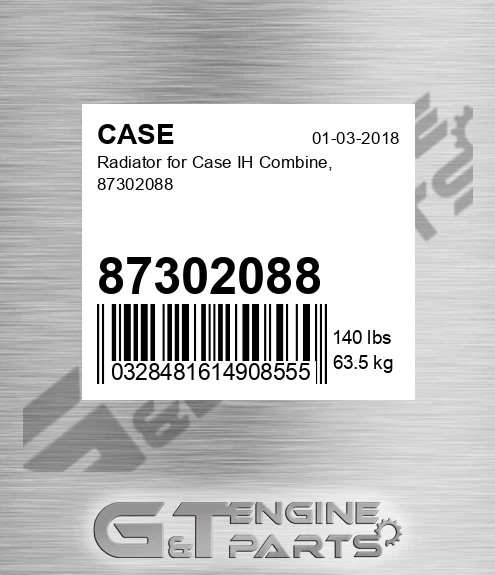 87302088 CASE Radiator For Case Ih Combine,