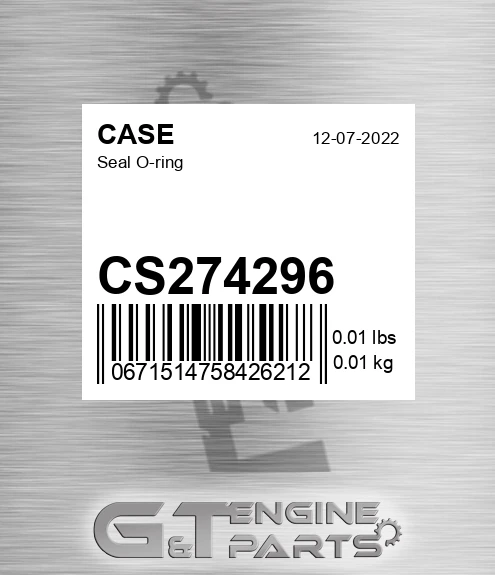 CS-274296 Seal O-ring for CASE