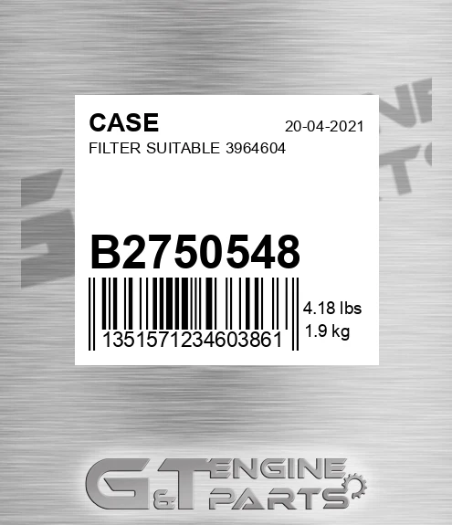 B2750548 Filter Suitable 3964604