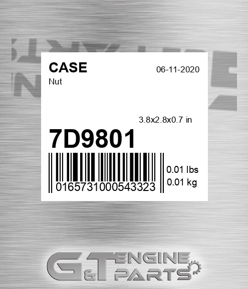 7D9801 Nut