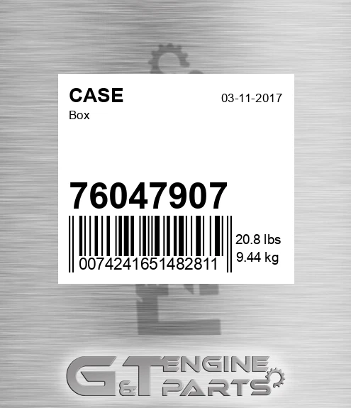 76047907 Box for CASE