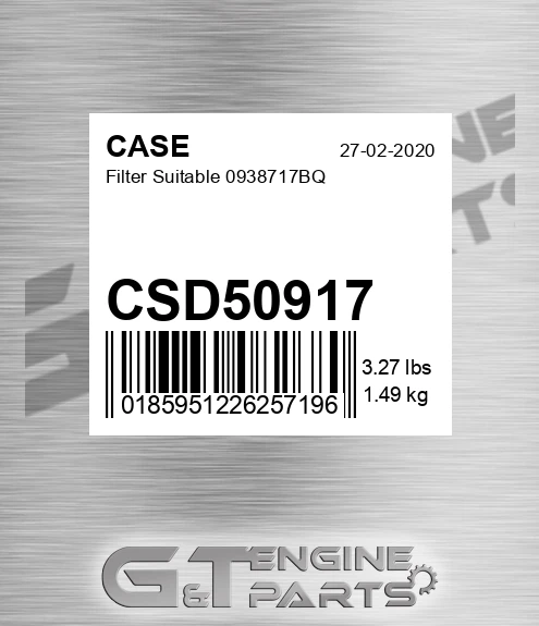 CSD50917 Filter Suitable 0938717bq