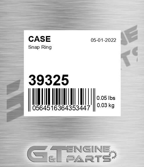 39325 CASE Snap Ring