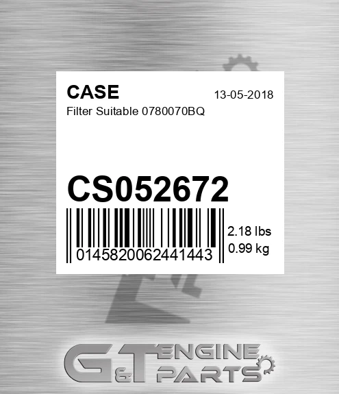 CS052672 Filter Suitable 0780070bq