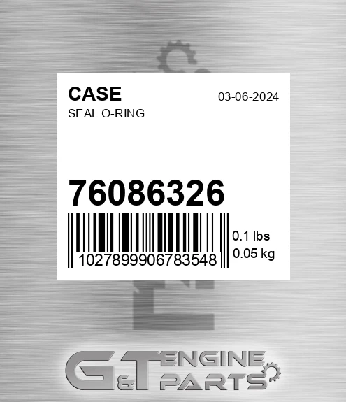 76086326 CASE Seal O-ring