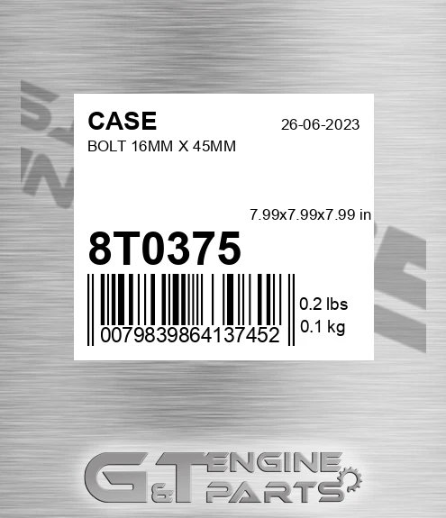 8T0375 CASE Bolt 16mm X 45mm