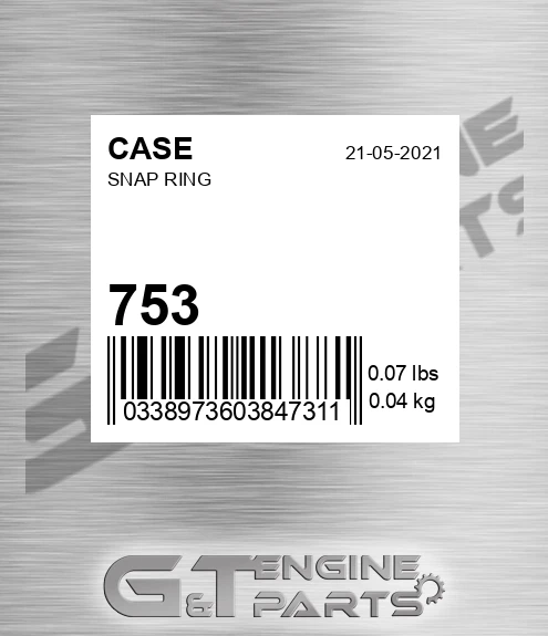 753 CASE Snap Ring