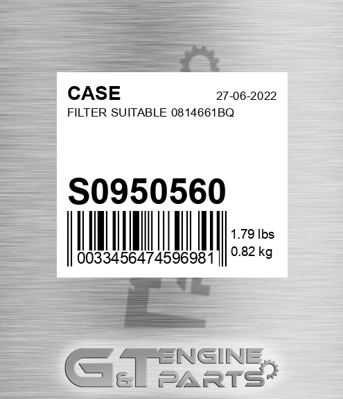 S0950560 Filter Suitable 0814661bq