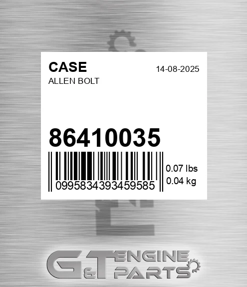 86410035 CASE Allen Bolt