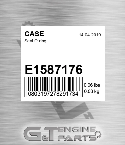 E1587176 CASE Seal O-ring