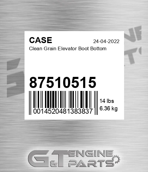 87510515 CASE Clean Grain Elevator Boot Bottom