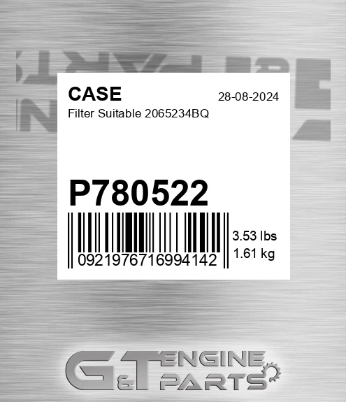 P780522 CASE Filter Suitable 2065234bq