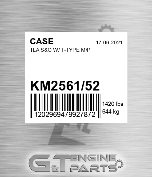 KM2561/52 Tla S&g W/ T-type M/p