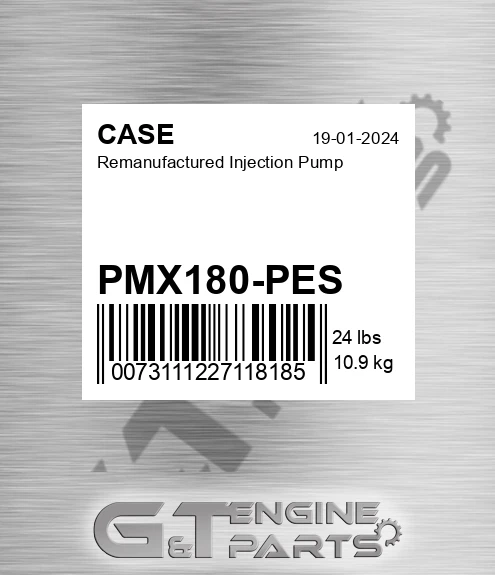 PMX180-PES Remanufactured Injection Pump for CASE