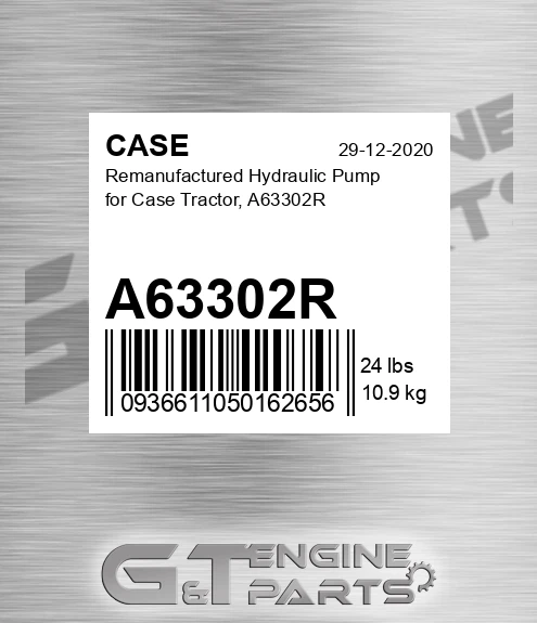 A63302R CASE Remanufactured Hydraulic Pump For Case Tractor,