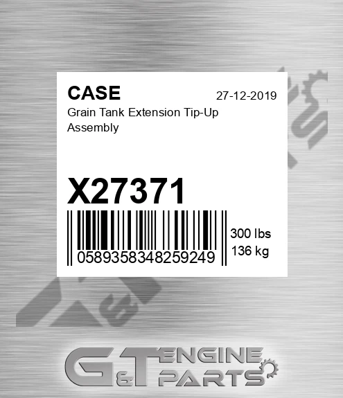 X27371 Grain Tank Extension Tip-up Assembly