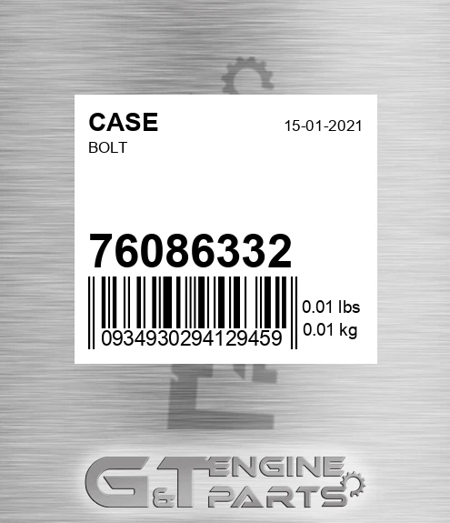 76086332 Bolt