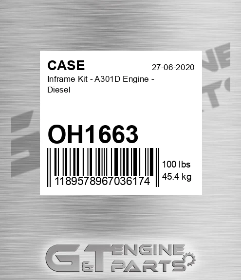 OH1663 Inframe Kit - A301d Engine - Diesel