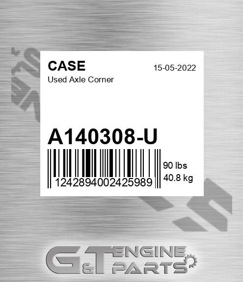 A140308-U Used Axle Corner