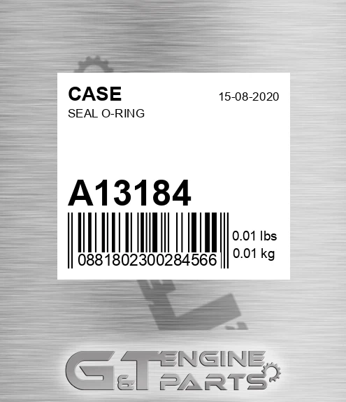 A13184 CASE Seal O-ring