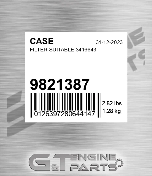 9821387 CASE Filter Suitable 3416643