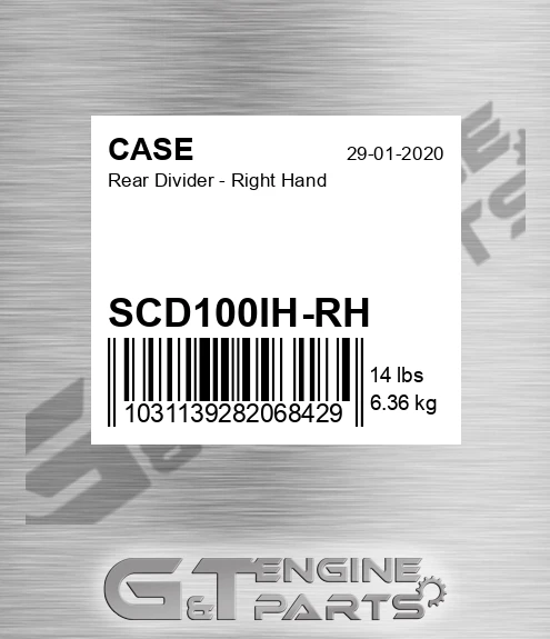 SCD100IH-RH Rear Divider - Right Hand