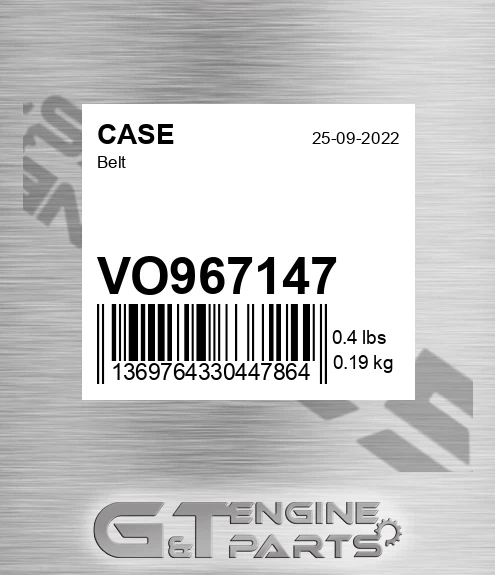 VO967147 CASE Belt