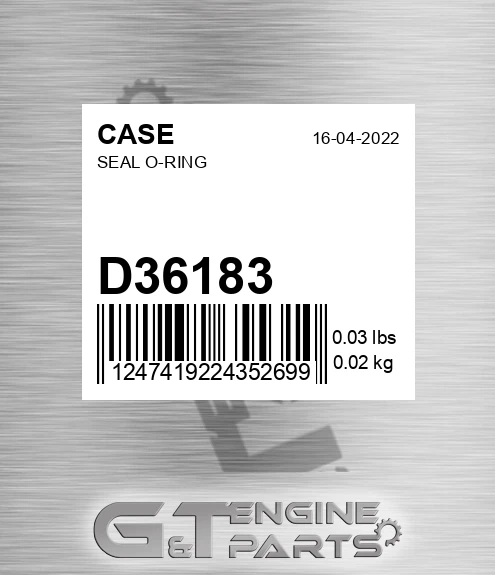 D36183 CASE Seal O-ring